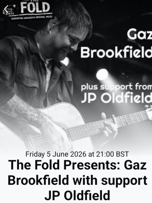 Folding back… J.P. Oldfield & Gaz Brookfield, The Fold, Devizes, Friday 5th June&nbsp;2026